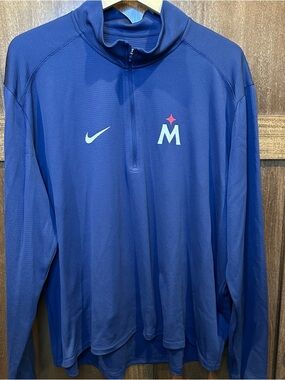 Nike MLB Minnesota Twins Navy Agility Pacer Lightweight Performance Half-Zip
